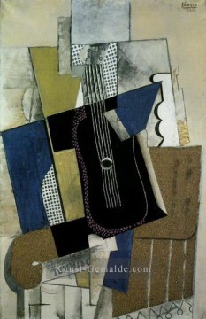 Guitare et journal 1915 kubismus Pablo Picasso Ölgemälde